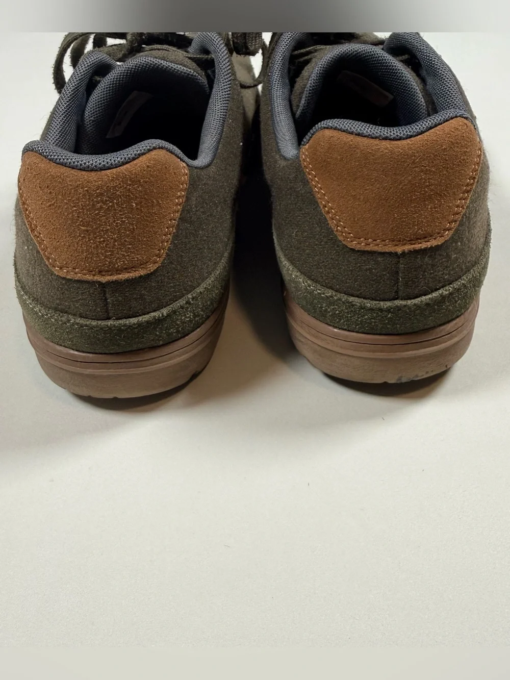 LEMS Chillum Minimalist Gorpcore Sneakers Olive Green Canvas Suede Size 11